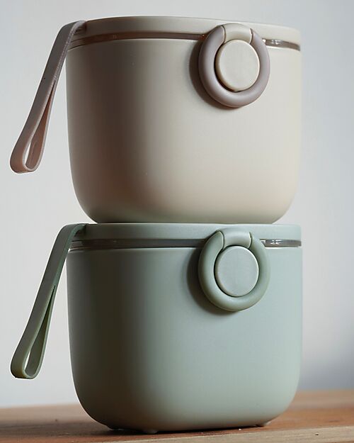 Bo Jungle Contenitore per Latte in Polvere o Snack - Jade - Con Misurino Contenitori per Alimenti