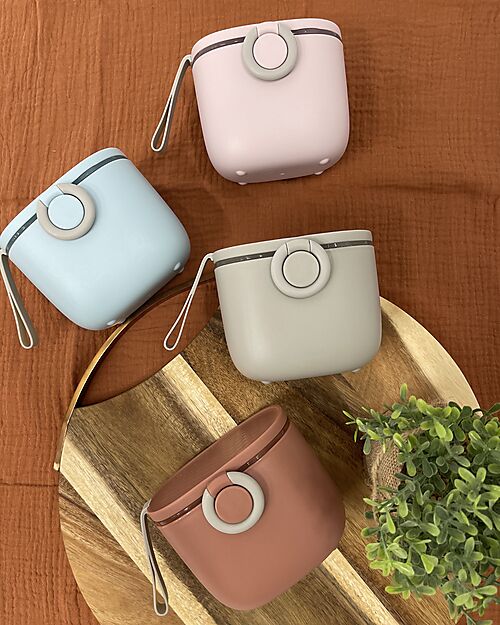 Bo Jungle Contenitore per Latte in Polvere o Snack - Terracotta - Con Misurino Contenitori per Alimenti