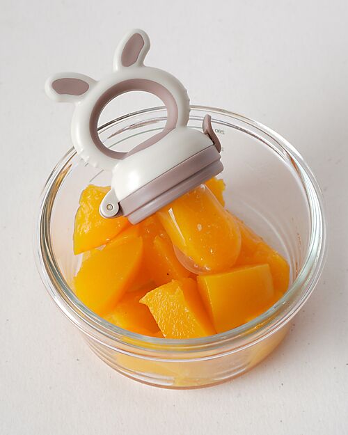 Bo Jungle Mangiafrutta con Impugnatura Ergonomica - Dune - 3+ Mesi Porta Merenda