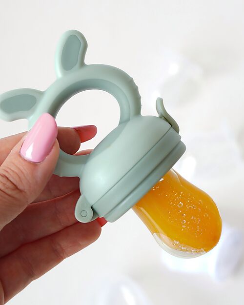 Bo Jungle Mangiafrutta con Impugnatura Ergonomica - Jade - 3+ Mesi Porta Merenda