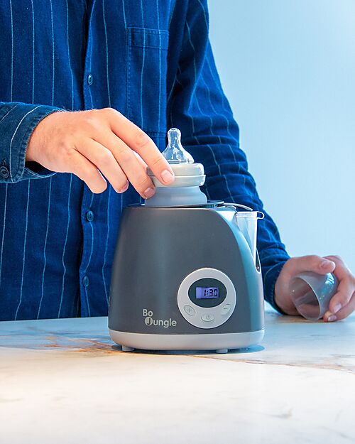 Bo Jungle Scaldabiberon da Viaggio - Shade Grey - Con Adattatore per Auto Accessori Biberon