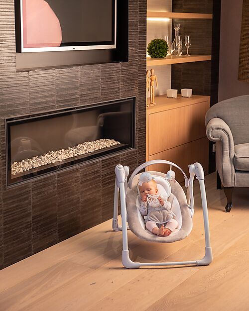 Bo Jungle Sdraietta Musicale a Dondolo Dolphy - Beige - Fino ai 9kg Sdraiette_