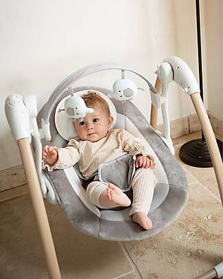 Bo Jungle Sdraietta Musicale a Dondolo Dolphy - Pure White - Fino ai 9kg Sdraiette_