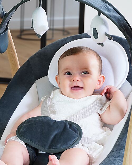 Bo Jungle Sdraietta Musicale a Dondolo Dolphy - Shady Grey - Fino ai 9kg Sdraiette_