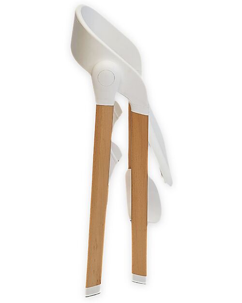 Bo Jungle Seggiolone Pappa Grow With Me - Pure White - Ultra Compatto Seggioloni Pappa