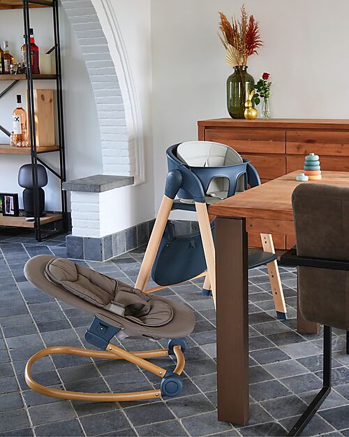 Bo Jungle Seggiolone Pappa Grow With Me - Shady Grey - Ultra Compatto Seggioloni Pappa