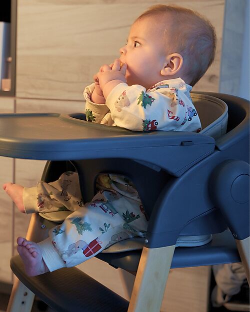 Bo Jungle Seggiolone Pappa Grow With Me - Shady Grey - Ultra Compatto Seggioloni Pappa