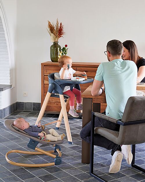 Bo Jungle Seggiolone Pappa Grow With Me - Shady Grey - Ultra Compatto Seggioloni Pappa