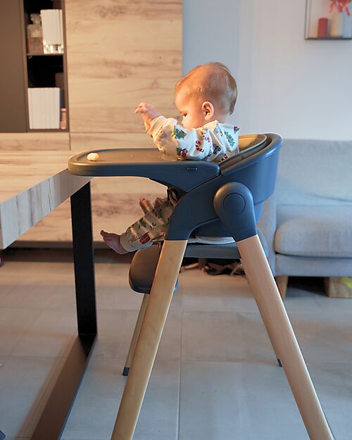 Bo Jungle Seggiolone Pappa Grow With Me - Shady Grey - Ultra Compatto Seggioloni Pappa