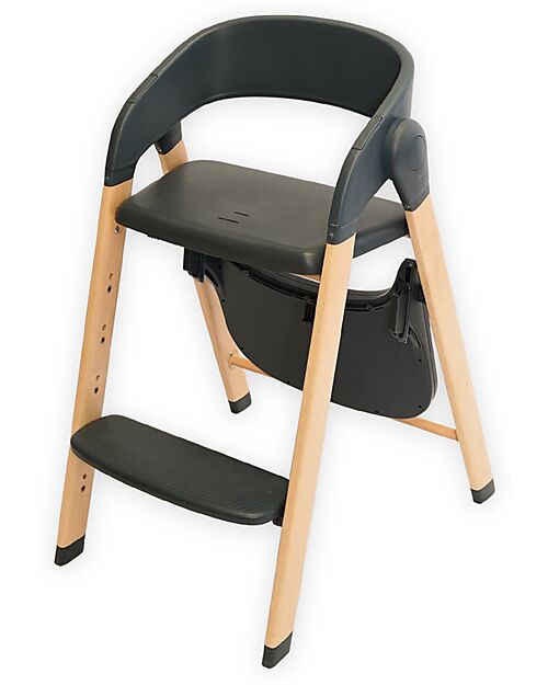 Bo Jungle Seggiolone Pappa Grow With Me - Shady Grey - Ultra Compatto Seggioloni Pappa