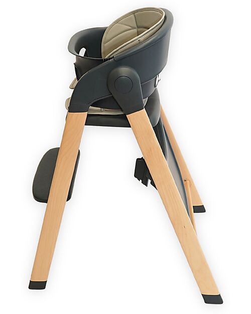 Bo Jungle Seggiolone Pappa Grow With Me - Shady Grey - Ultra Compatto Seggioloni Pappa