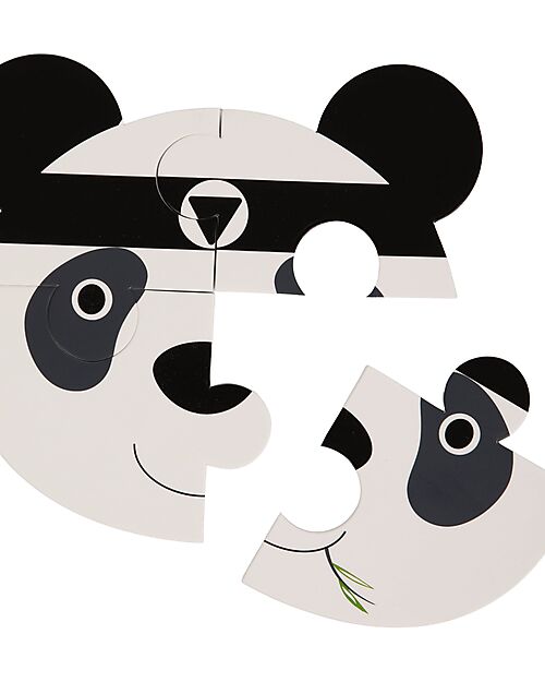 Bo Jungle Set 3 Puzzle Adesivi Animali - Panda Elefante Leone - 3+ Anni Puzzle