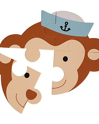 Bo Jungle Set 3 Puzzle Adesivi Animali - Scimmia Orso Koala - 3+ Anni Puzzle