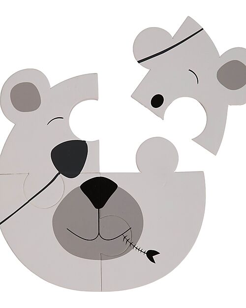 Bo Jungle Set 3 Puzzle Adesivi Animali - Scimmia Orso Koala - 3+ Anni Puzzle