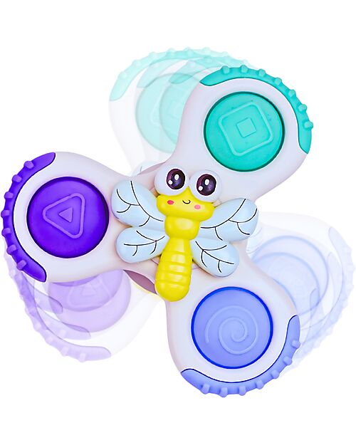Bo Jungle Set 3 Spinner con Ventosa - Silicone - 12+ Mesi Giochi Sensoriali_