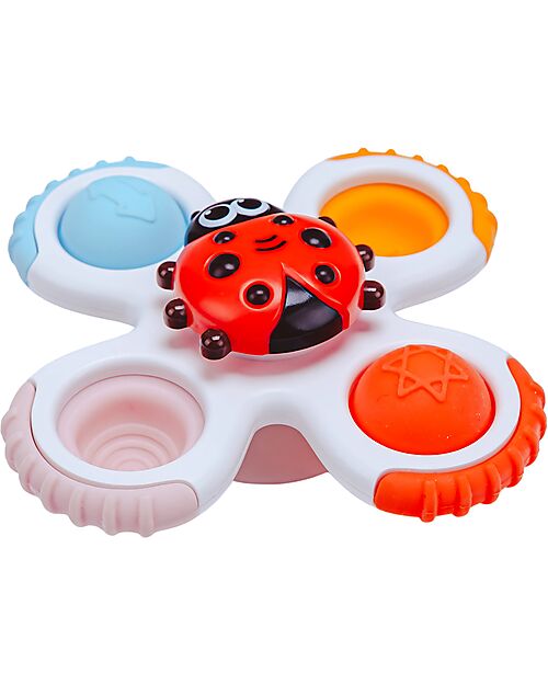 Bo Jungle Set 3 Spinner con Ventosa - Silicone - 12+ Mesi Giochi Sensoriali_