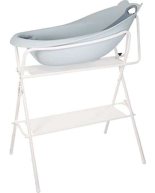 Bo Jungle Supporto per Vasca Bagnetto Orso - Bianco - 4 Altezze Vaschette e Accessori