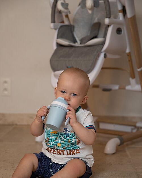 Bo Jungle Tazza da Apprendimento 250 ml - Blu - Materiale Sostenibile Bicchieri