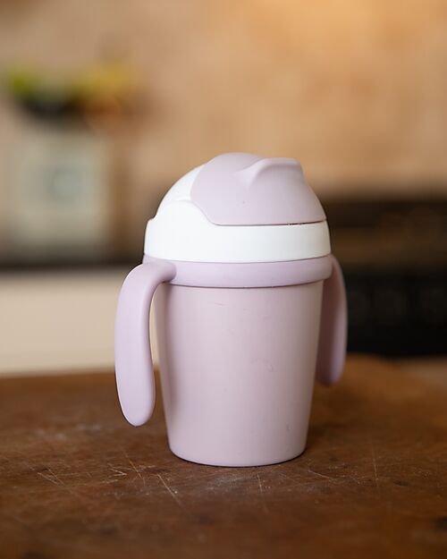 Bo Jungle Tazza da Apprendimento 250 ml - Rosa - Materiale Sostenibile Bicchieri