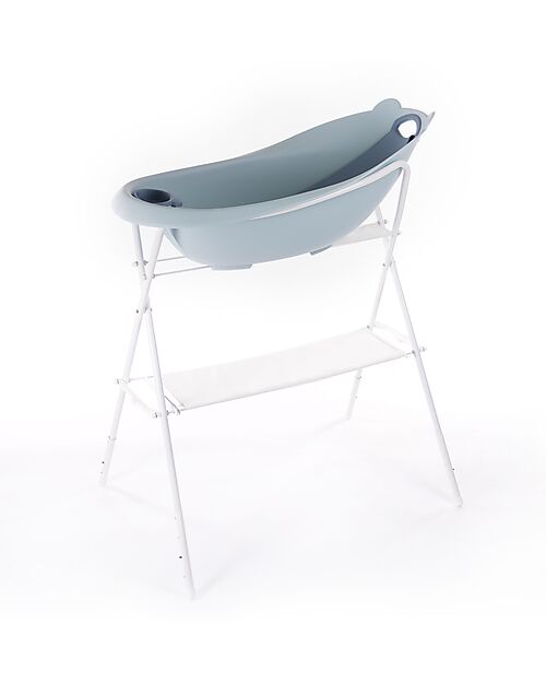 Bo Jungle Vasca Bagnetto Orso con Riduttore - Pastel Blue - Ergonomica Vaschette e Accessori