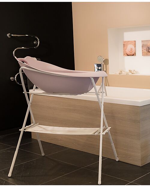 Bo Jungle Vasca Bagnetto Orso con Riduttore - Pastel Pink - Ergonomica Vaschette e Accessori