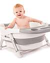 Bo Jungle Vaschetta Pieghevole Primi Bagnetti - Grigio e Bianco - 80 x 57 x 42 cm Vaschette e Accessori