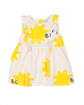 Bobo Choses Abito Baby con Volant Macchie - Tortora - 100% cotone bio Vestiti