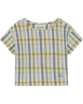 Bobo Choses Blusa Maniche Corte - Quadri Camicie