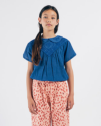 Bobo Choses Blusa Ricamata a Maniche Corte - Elegante ed Originale Camicie