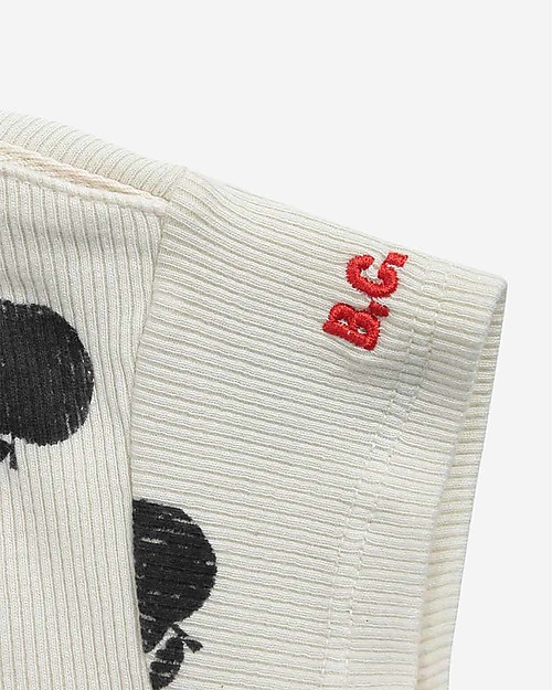 Bobo Choses Body a Maniche Corte Mele - Bianco - 100% Cotone Bio Body Manica Corta