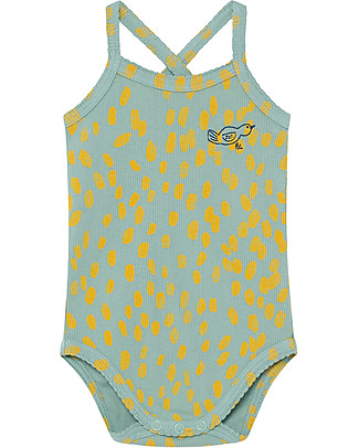 Bobo Choses Body Senza Maniche Impronte - Cotone Bio Elasticizzato Body Manica Corta