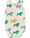 Bobo Choses Body Smanicato Pesci Multicolore - Bianco - Cotone BCI Body Manica Corta