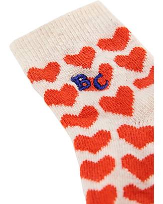 Bobo Choses Calzini Baby in Cotone - Rosso - Cuori Calzini
