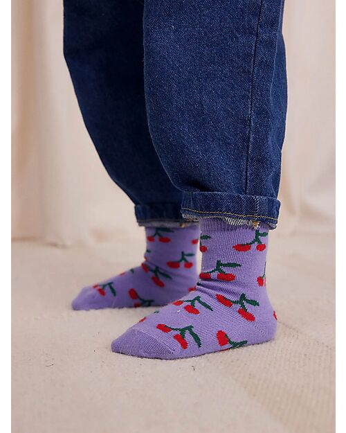 Bobo Choses Calzini Corti - Ciliegie - Viola - Cotone Calzini