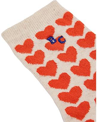 Bobo Choses Calzini Corti in Cotone - Rosso - Cuori Calzini