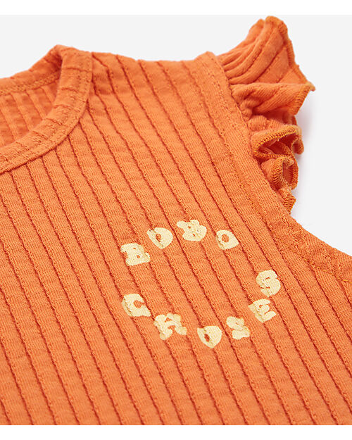 Bobo Choses Canotta con Volant e Cerchio - Arancione - Cotone Bio Canotte