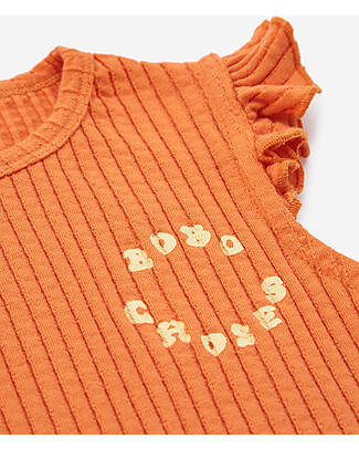 Bobo Choses Canotta con Volant e Cerchio - Arancione - Cotone Bio Canotte