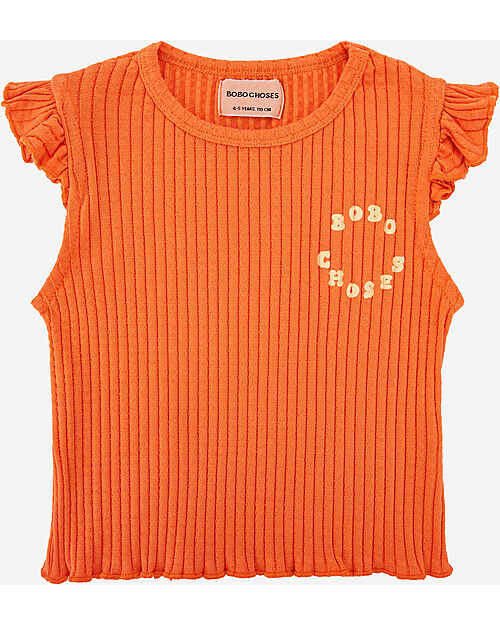 Bobo Choses Canotta con Volant e Cerchio - Arancione - Cotone Bio Canotte