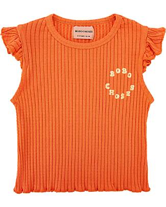 Bobo Choses Canotta con Volant e Cerchio - Arancione - Cotone Bio Canotte