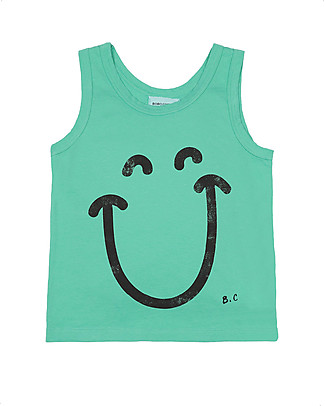 Bobo Choses Canotta Sorriso - Menta - 100% cotone bio T-Shirt e Canotte