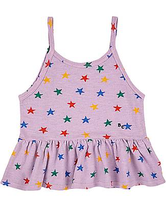 Bobo Choses Canotta Stelle Multicolore - Lavanda - 100% Cotone Organico Canotte