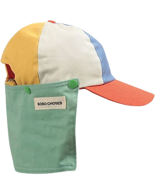 Bobo Choses Cappellino Estivo - con Protezione per il Sole - Multicolor - 100% Cotone Bio Cappelli Estivi