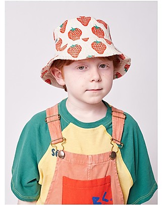 Bobo Choses Cappellino Estivo - Strawberry All Over - 100% Cotone Bio Cappelli Estivi