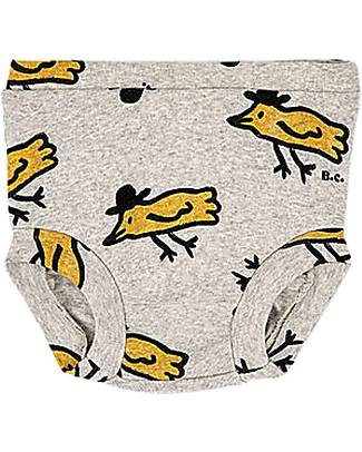 Bobo Choses Culotte Copripannolino Mr. Birdie - Grigio Chiaro - Cotone Slip