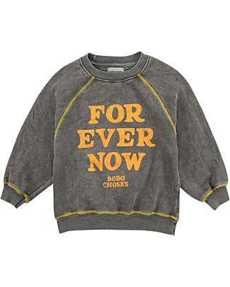 Bobo Choses Felpa a Maniche Lunghe - Forever Now - Grigio Scuro - 100% Cotone Organico Felpe