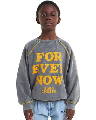 Bobo Choses Felpa a Maniche Lunghe - Forever Now - Grigio Scuro - 100% Cotone Organico Felpe