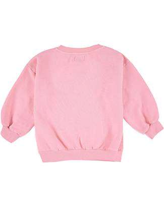 Bobo Choses Felpa a Maniche Lunghe - Lepre che Salta - Rosa Salmone - 100% Cotone Organico Felpe