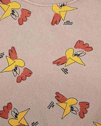 Bobo Choses Felpa a Maniche Lunghe - Mr. O'Clock - Marrone Chiaro - 100% Cotone Organico Felpe