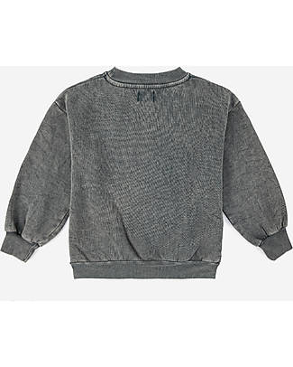 Bobo Choses Felpa a Maniche Lunghe - Party Cat - Grigio - 100% Pile Spazzolato di Cotone Bio Felpe