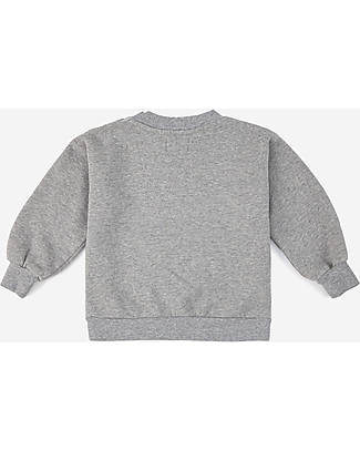 Bobo Choses Felpa a Maniche Lunghe - Party Cat - Grigio Chiaro - 100% Cotone Felpe